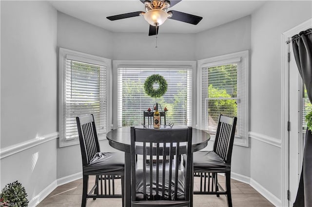 408 Camelot Dr, Salisbury, NC 28144 - dining space featuring ceiling fan and plenty of natural light