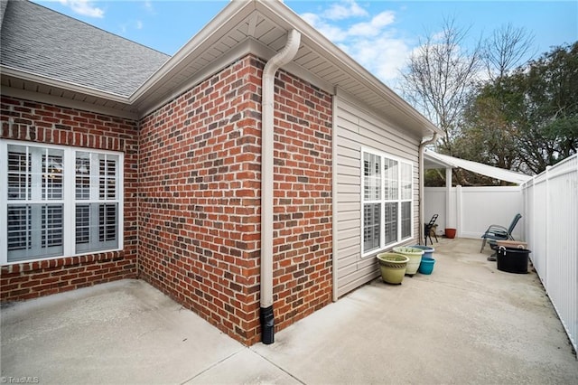 view of patio / terrace featuring a fenced backyard