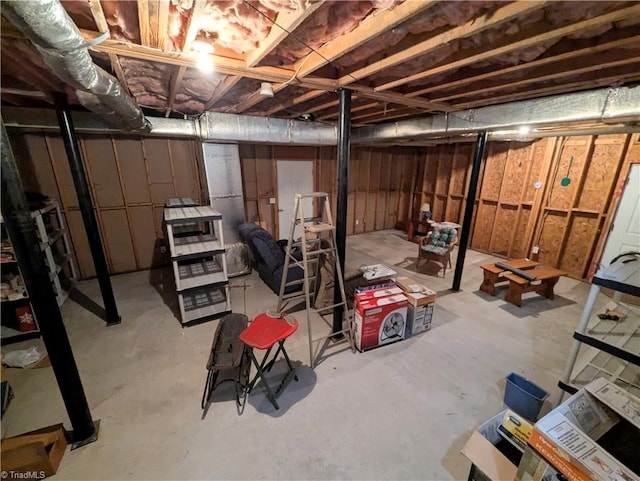 view of basement