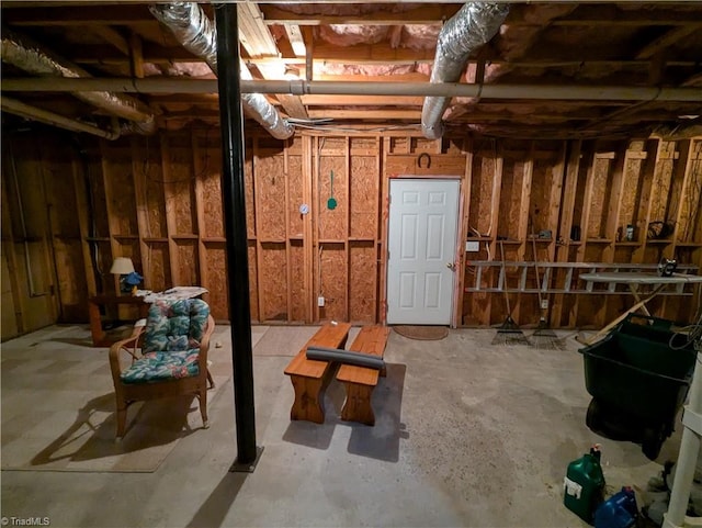 view of basement