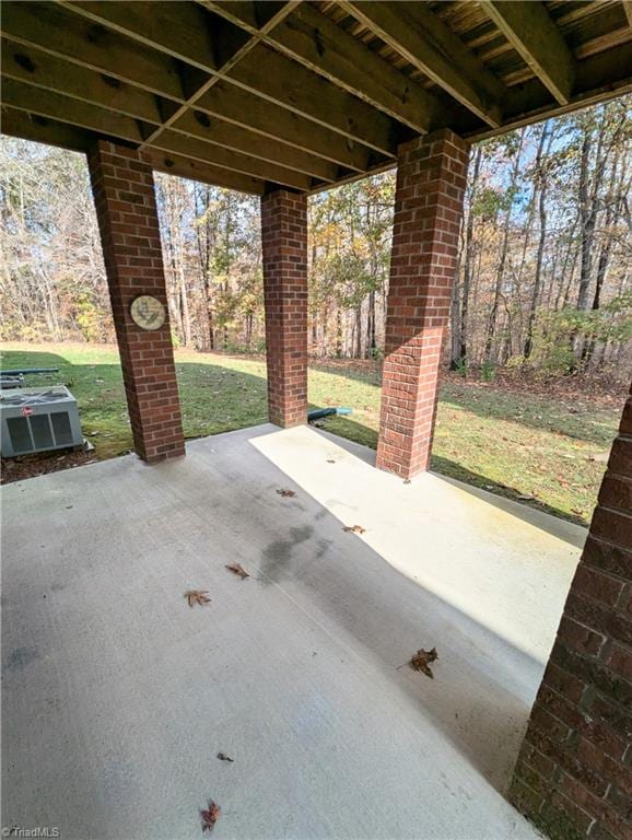 view of patio / terrace featuring central AC unit