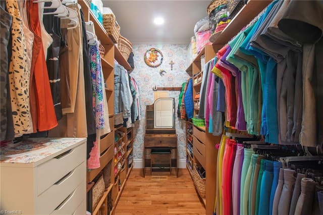 3080 Shiloh Church Rd, Winston-Salem, NC 27105 - walk in closet with light wood-type flooring