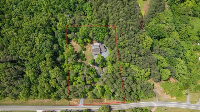 3080 Shiloh Church Rd, Winston-Salem, NC 27105 - view of property location featuring a heavily wooded area and property parcel outlined