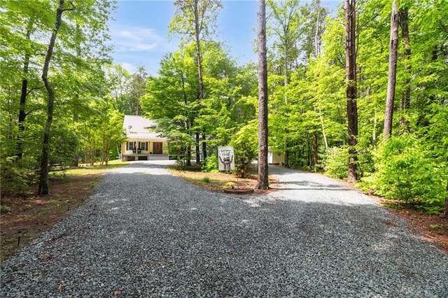 3080 Shiloh Church Rd, Winston-Salem, NC 27105 - view of property hidden behind natural elements featuring gravel driveway