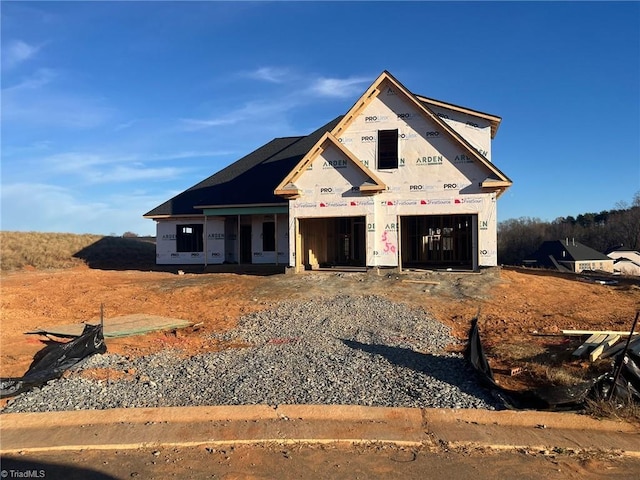 view of unfinished property