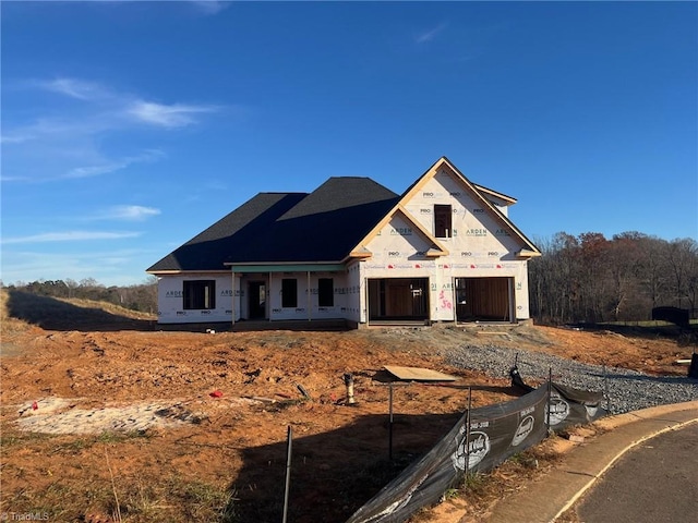 view of unfinished property