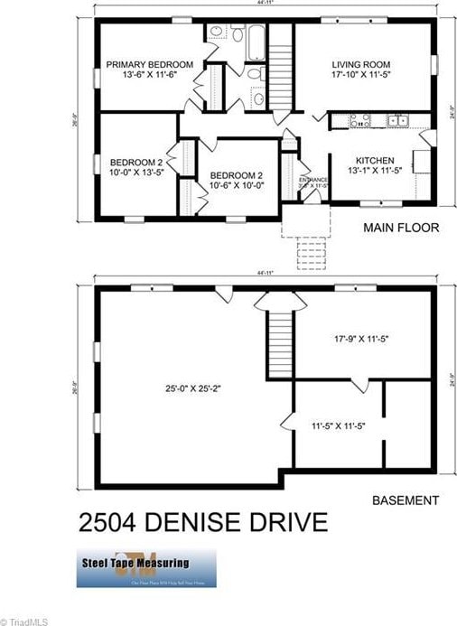 2504 Denise Dr, Greensboro, NC 27407 - view of property floor plan