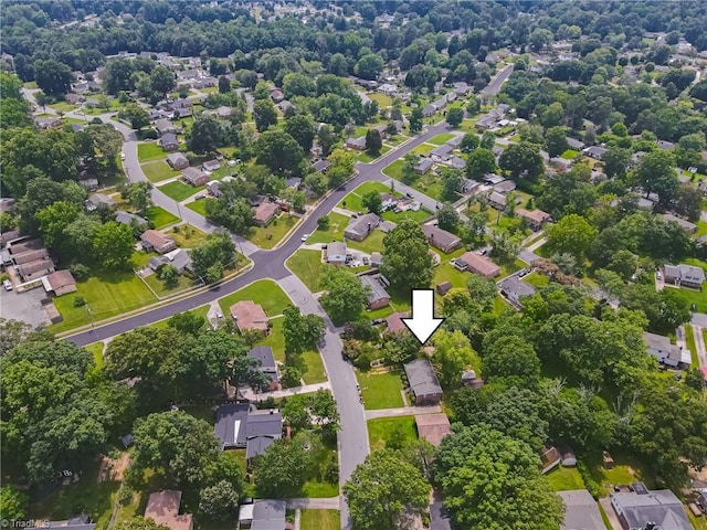 2504 Denise Dr, Greensboro, NC 27407 - aerial overview of property's location with nearby suburban area
