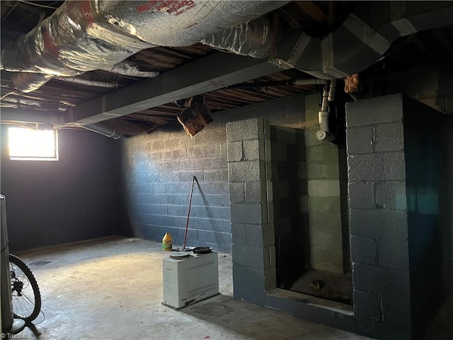 view of basement