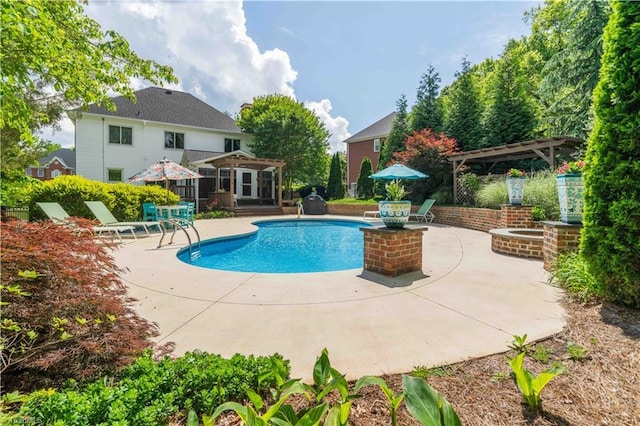 8116 Glengarriff Rd, Clemmons, NC 27012 - outdoor pool featuring a patio area and a pergola