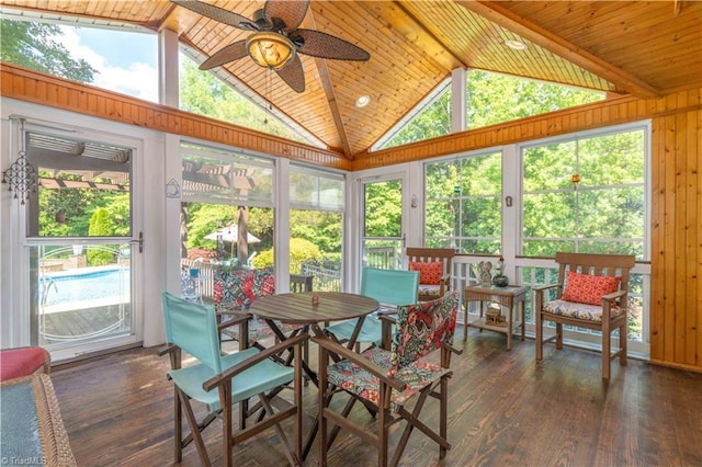 8116 Glengarriff Rd, Clemmons, NC 27012 - sunroom / solarium featuring ceiling fan and outdoor dining space
