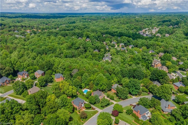 8116 Glengarriff Rd, Clemmons, NC 27012 - aerial perspective of suburban area featuring a forest
