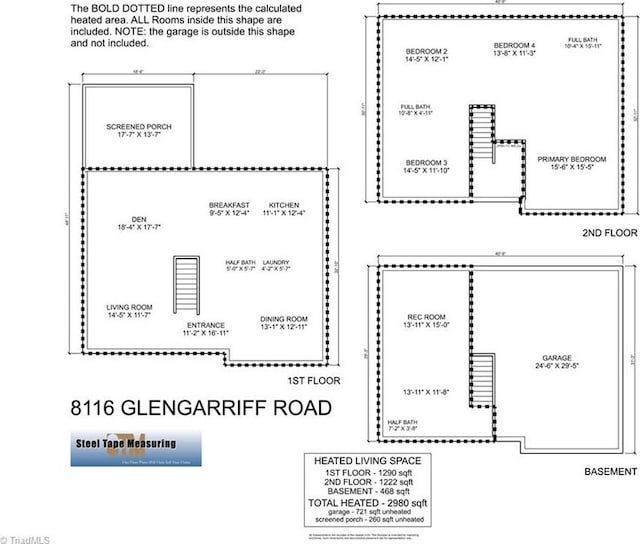 8116 Glengarriff Rd, Clemmons, NC 27012 - floor plan / room layout