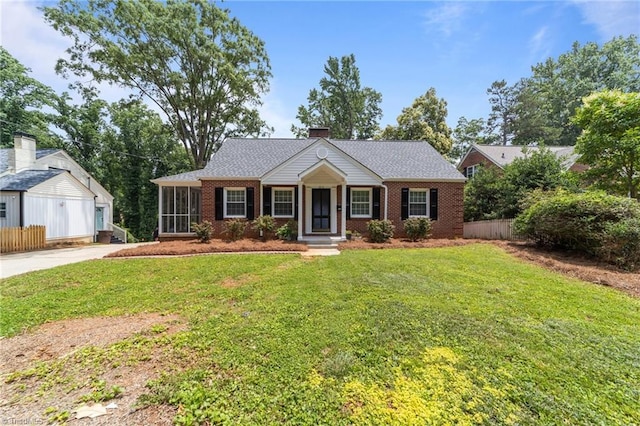 1810 Elm St N, Greensboro, NC 27408 - ranch-style home featuring brick siding and a chimney