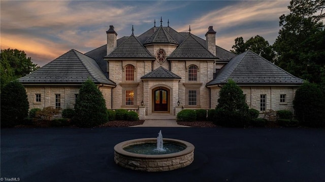 view of french country style house