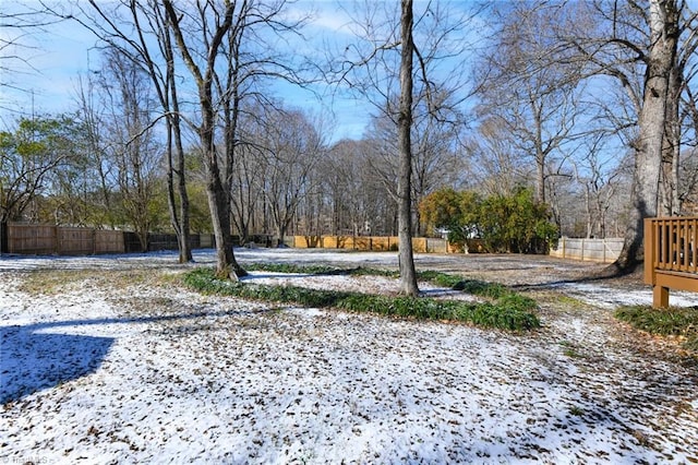 view of snowy yard