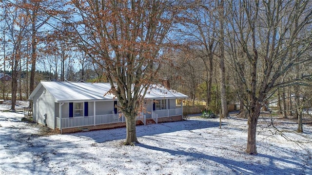 view of front of house with a porch