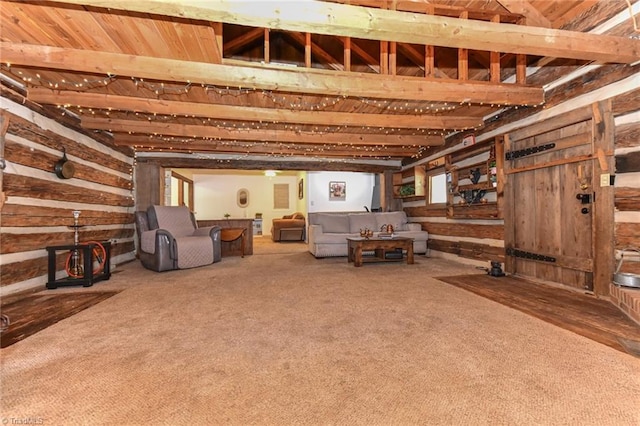 interior space featuring carpet and a healthy amount of sunlight