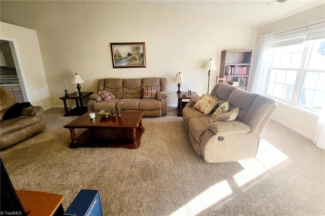 view of carpeted living room