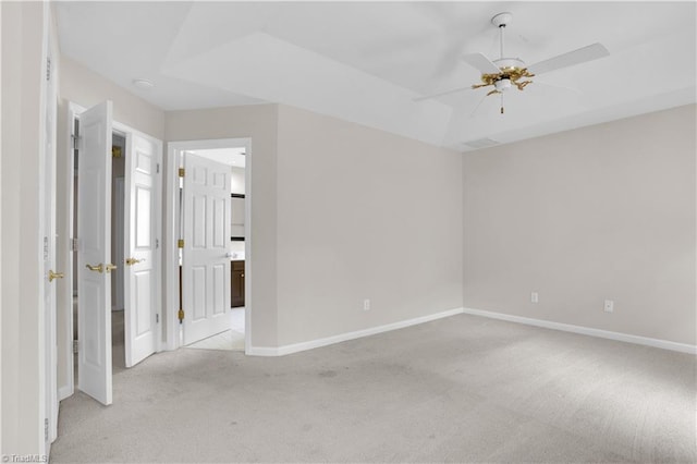 4507 Brandt Ridge Dr, Greensboro, NC 27455 - spare room featuring baseboards, ceiling fan, and light colored carpet