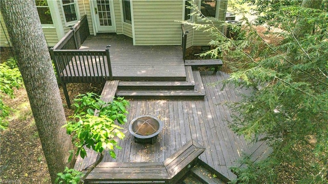 4507 Brandt Ridge Dr, Greensboro, NC 27455 - view of wooden terrace