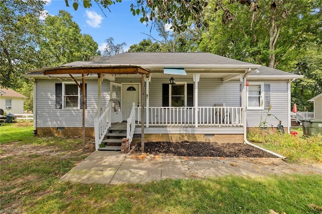 view of front of home with a porch