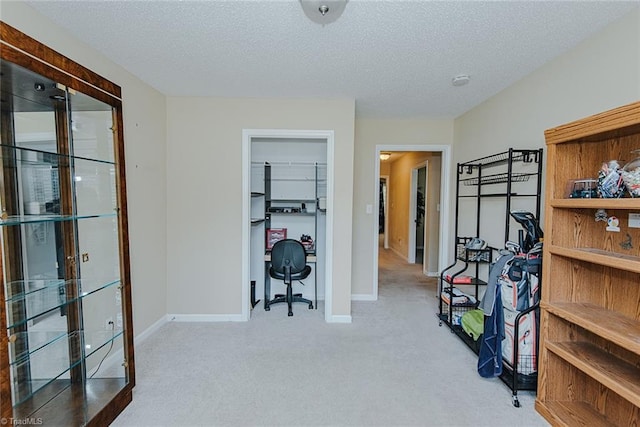 101 Kingston Ln, Graham, NC 27253 - office with carpet floors and a textured ceiling