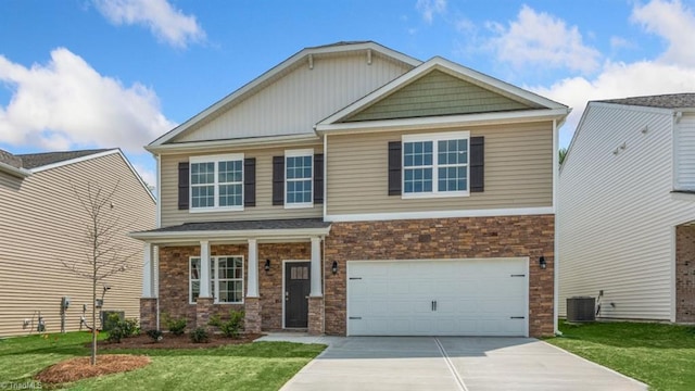 3810 Colt Ct, Trinity, NC 27370 - craftsman inspired home featuring an attached garage, a front yard, and driveway