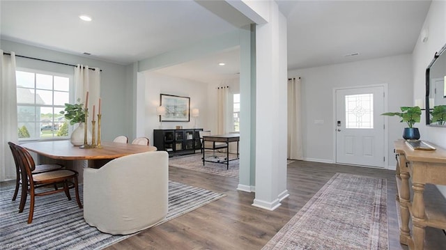3810 Colt Ct, Trinity, NC 27370 - dining room featuring recessed lighting, plenty of natural light, and wood finished floors