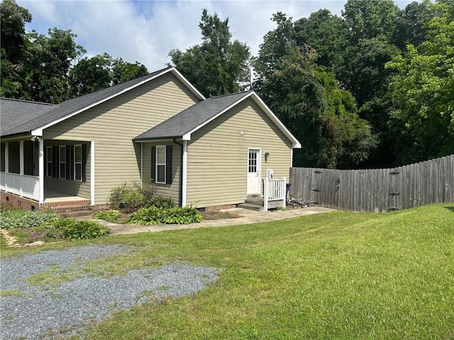 113 Spencer St, Randleman, NC 27317 - rear view of property featuring crawl space and roof with shingles