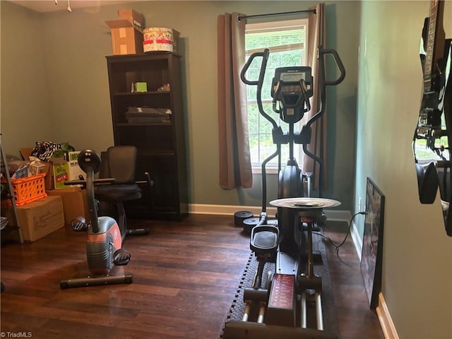 113 Spencer St, Randleman, NC 27317 - exercise area featuring wood finished floors and baseboards
