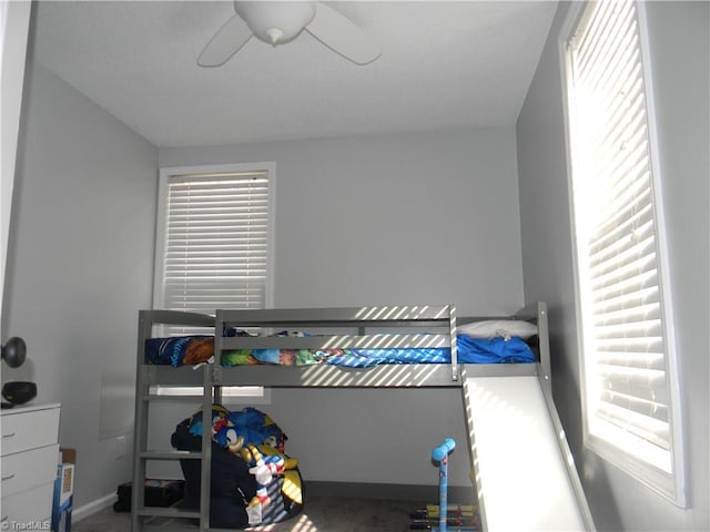 bedroom with ceiling fan