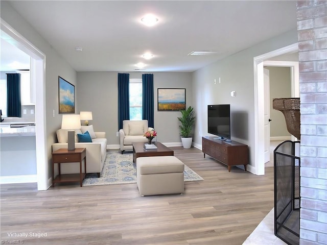 812 Midway School Rd, Winston-Salem, NC 27107 - living area with light wood-style floors and baseboards