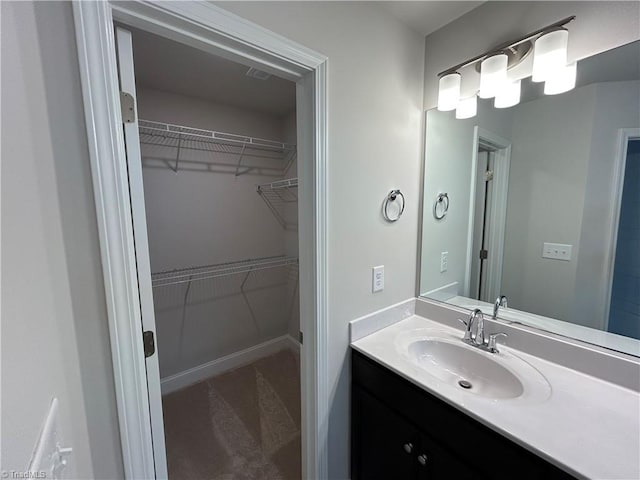 bathroom with vanity