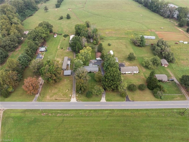 aerial view with a rural view