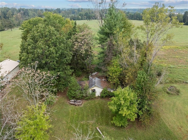 aerial view with a rural view