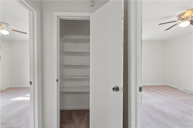 closet featuring visible vents