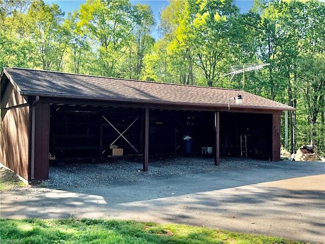 view of outdoor structure