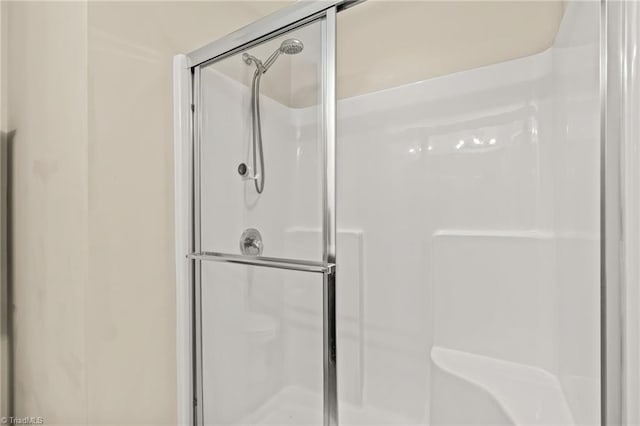 full bathroom with a shower stall