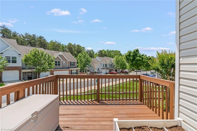 deck featuring a residential view