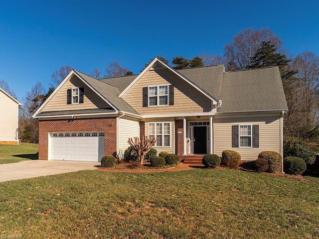 craftsman-style home featuring a front yard