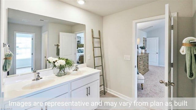 bathroom with vanity