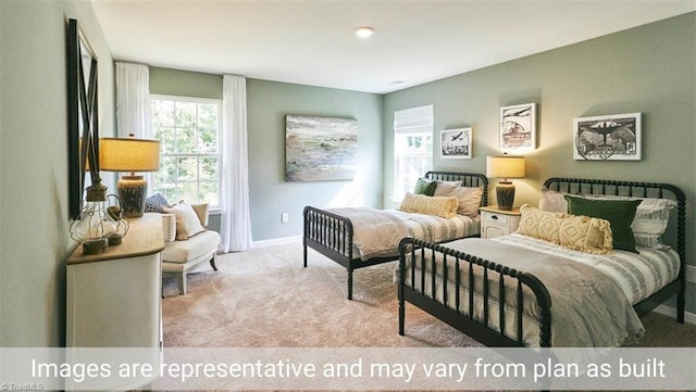 view of carpeted bedroom