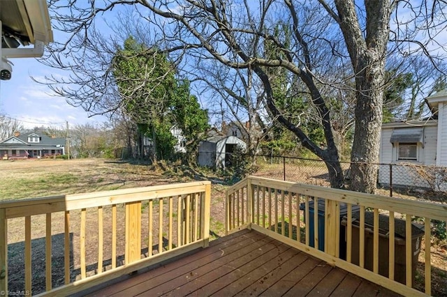 deck with fence