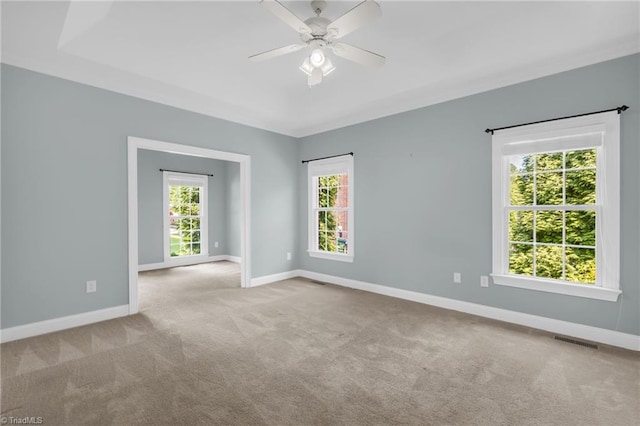1905 Overshoot Ct, Greensboro, NC 27455 - carpeted empty room featuring baseboards and ceiling fan