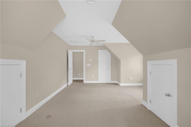 1905 Overshoot Ct, Greensboro, NC 27455 - bonus room with lofted ceiling, ceiling fan, and carpet