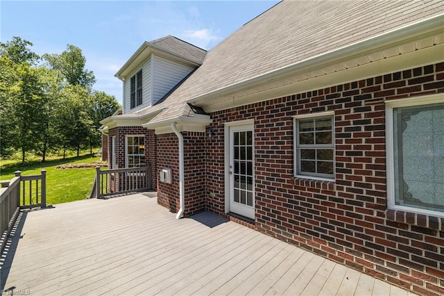 1905 Overshoot Ct, Greensboro, NC 27455 - wooden deck with a lawn