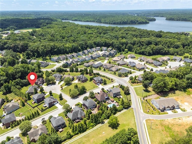 1905 Overshoot Ct, Greensboro, NC 27455 - aerial view of residential area featuring a large body of water