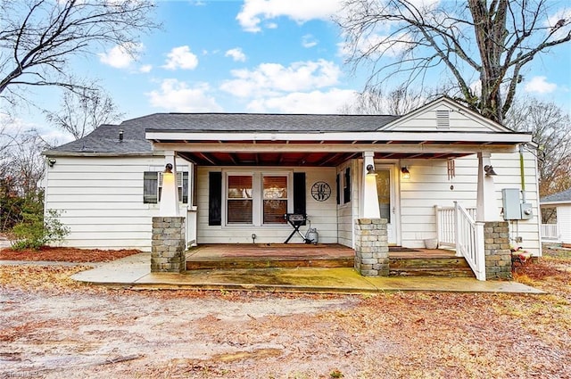 view of front of home with a porch