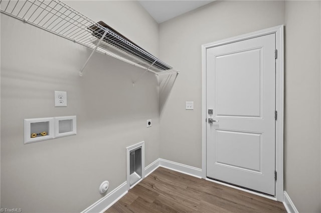 1337 Union Cross Rd, Kernersville, NC 27284 - laundry room with washer hookup, hookup for an electric dryer, wood finished floors, and gas dryer hookup